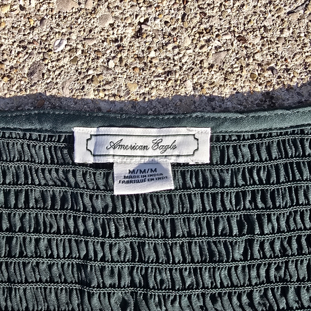 American Eagle Outfitters Dark Green Crop Top - Picture 4 of 4